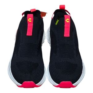 Charly Slip-on Black and Coral Athletic Shoes